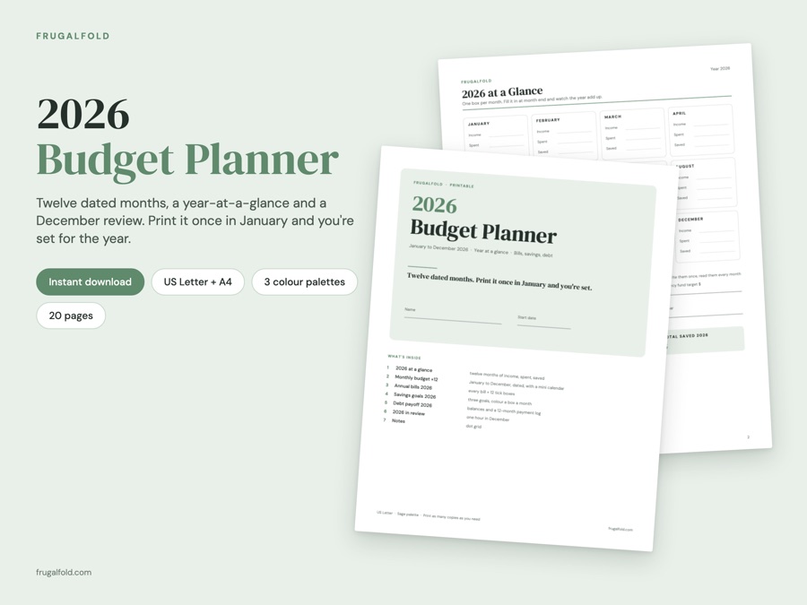 2026 Budget Planner