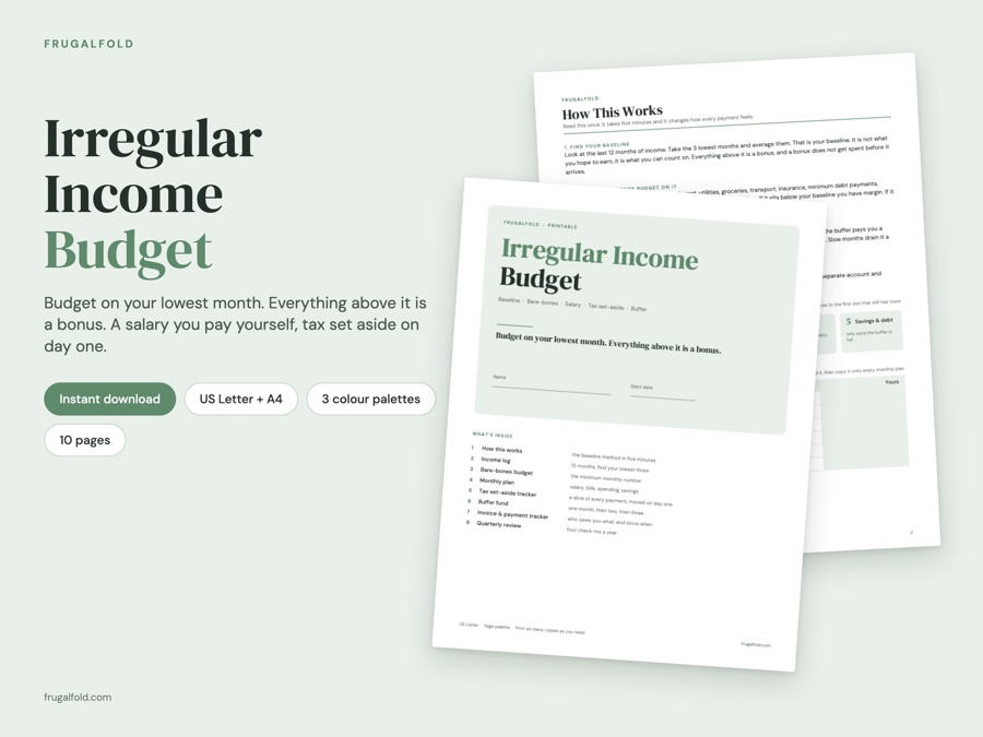 Irregular Income Budget